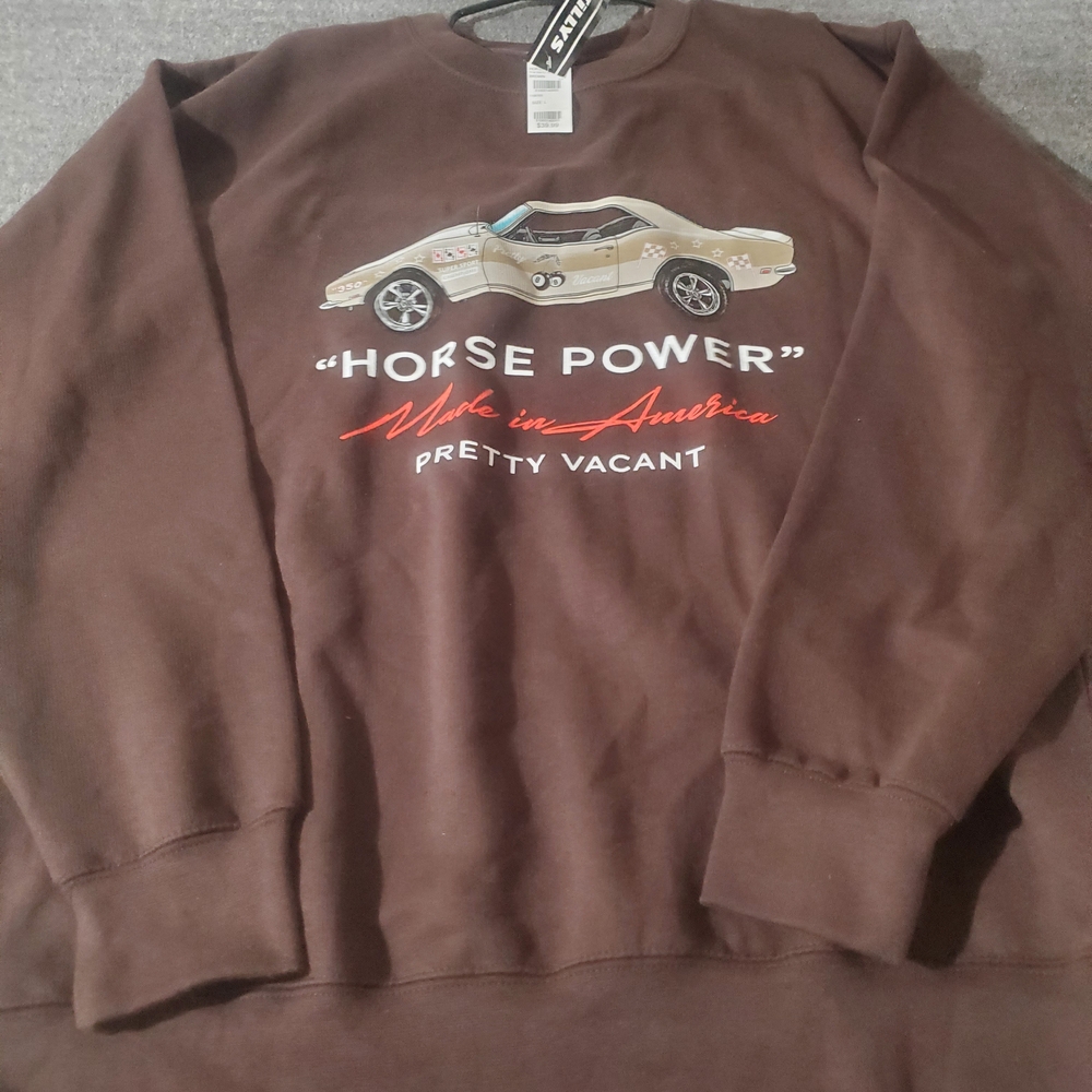 Tilly's Brown 'Horse Power' Crewneck Sweater